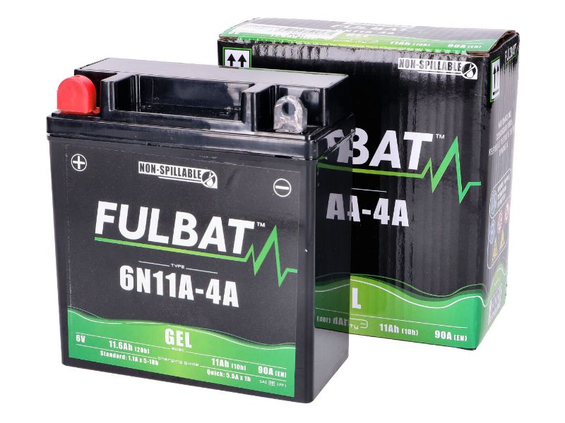 Obrázok z batéria Fulbat 6N11A-4A 6V 11Ah GEL pre Simson S50, S51, SR50, SR80, MZ TS, ES, ETS