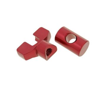 Obrázok z nastavovač brzdového lanka set M6 závit aluminum červená farba - univerzal 