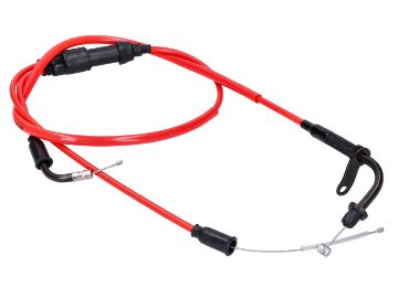 Obrázok z Plynové lanko komplet Doppler PTFE červené pre Rieju MRT, MRX, SMX, RRX, Tango, RS3