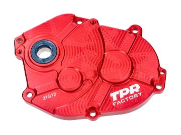 Obrázok z kryt prevodov Racing TPR Factory CNC červený elox pre dlhý typ Minarelli