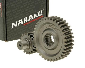 Obrázok z Prevod sekundárny sada  Naraku racing 18/36 +35% pre GY6 125/150cc 152/157QMI