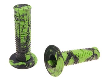 Obrázok z Gripy rukoväte sada Domino A260 off-road snake čierna farba / zelená f.