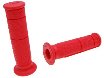 Obrázok z gripy - rukoväte riadidiel sada Domino Halb-Wafell quad, ATV palcové pridávanie 22/22mm - červená f.