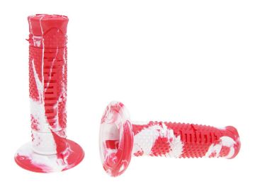 Obrázok z Gripy rukoväte sada Domino A260 off-road snake červená farba / biela farb.