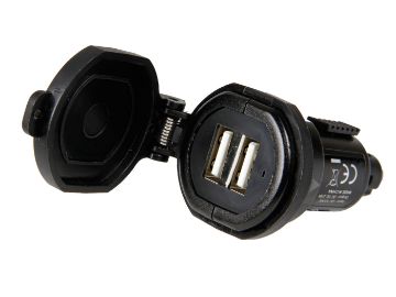Obrázok z USB nabíjačka Din-Tech s 2 USB portami - Fast Charge - 2700mA 12/32V