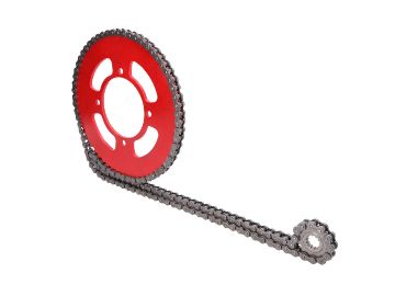 Obrázok z reťazová sada 12/60 zub. červená farba Beta RR 50 Enduro / Motard E4 18-