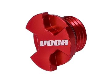 Obrázok z skrutka - zátka napĺňania oleja VOCA CNC červená farba Minarelli AM, Generic, KSR-Moto, Keeway, Motobi, Ride, 1E40MA, 1E40MB