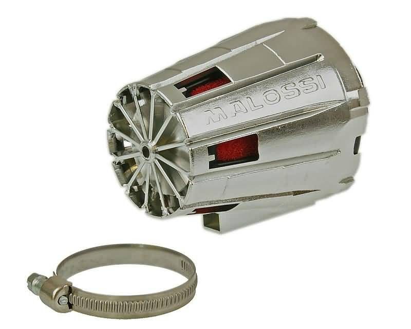 Obrázok z vzduchový filter Malossi červená farba filter E5 racing boxed 38mm karburátor červená farba filter, chrom 