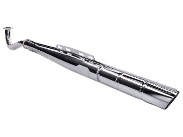 Obrázok z výfuk 28mm chrómovaný originálny vzhľad 2-dielny pre Puch Maxi