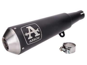 Obrázok z výfukový systém Arrow Pro-Race nerezová oceľ čierna pre Brixton BX, Felsberg 125XC Euro4 2019-