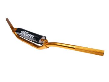 Obrázok z Riadidlá motorcross  s priečkou a chráničom  elox aluminum zlatá farba-look - 22mm