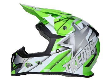 Obrázok z prilba Motocross Trendy T-902 Dreamstar biela / zelená - veľkosť L (59-60)