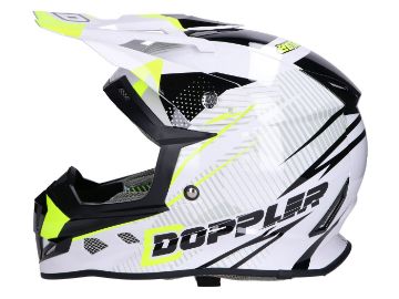 Obrázok z prilba Motocross Doppler Off-Road biela / žltá / čierna - veľkosť XL (61-62)