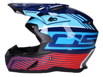 Obrázok z prilba Motocross OSONE S820 čierna / modrá / červená - veľkosť L (59-60)