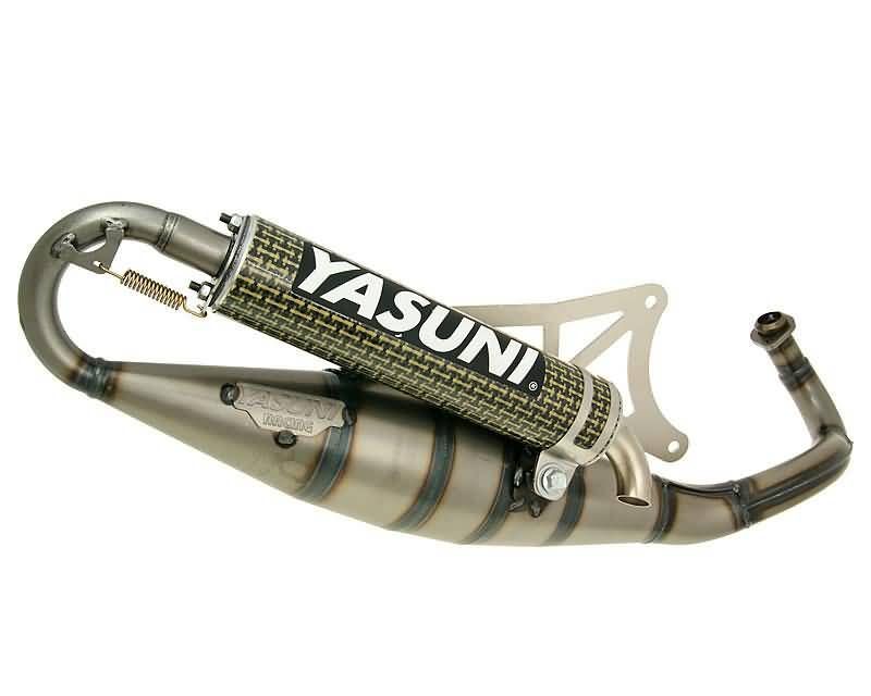 Obrázok z výfuk Yasuni Scooter R žltý carbon pre Piaggio