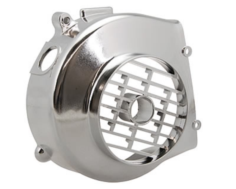 Obrázok z kryt ventilátora Naraku chrom pre 139QMB, Kymco 4-takt 50cc