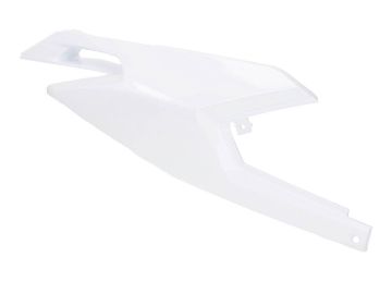 Obrázok z bočný kryt pravý vzadu OEM biela farba pre Aprilia RX, SX, Derbi Senda, Gilera RCR, SMT 50 Euro4 2018-