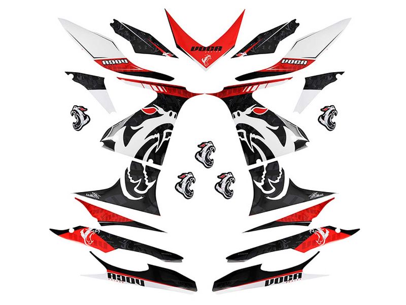 Obrázok z samolepky sada  VOCA Racing pre Yamaha Aerox, MBK Nitro -2013