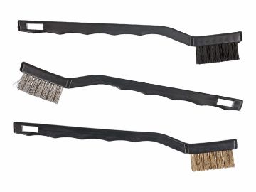 Obrázok z Kefy sada 180mm oceľ., mosadz, plast - 3 ks