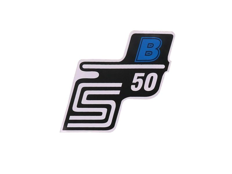 Obrázok z Nápis - emblem - samolepka S50 B modrá farba Simson S50