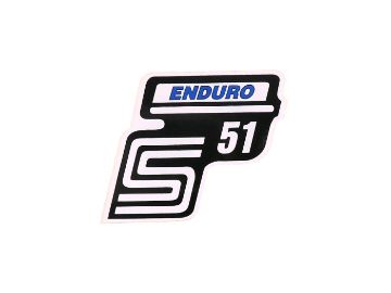 Obrázok z Nápis - emblem - samolepka S51 Enduro modrá farba Simson S51
