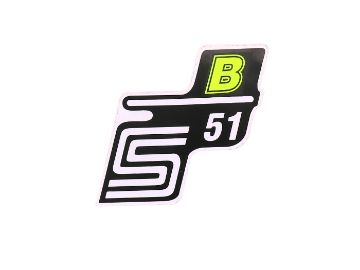 Obrázok z Nápis - emblem - samolepka S51 B neon žltá pre Simson S51