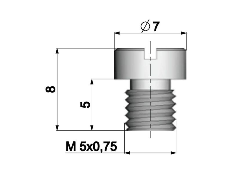 Obrázok z Hlavná tryska Polini 5mm pre Dellorto karburátor - 62