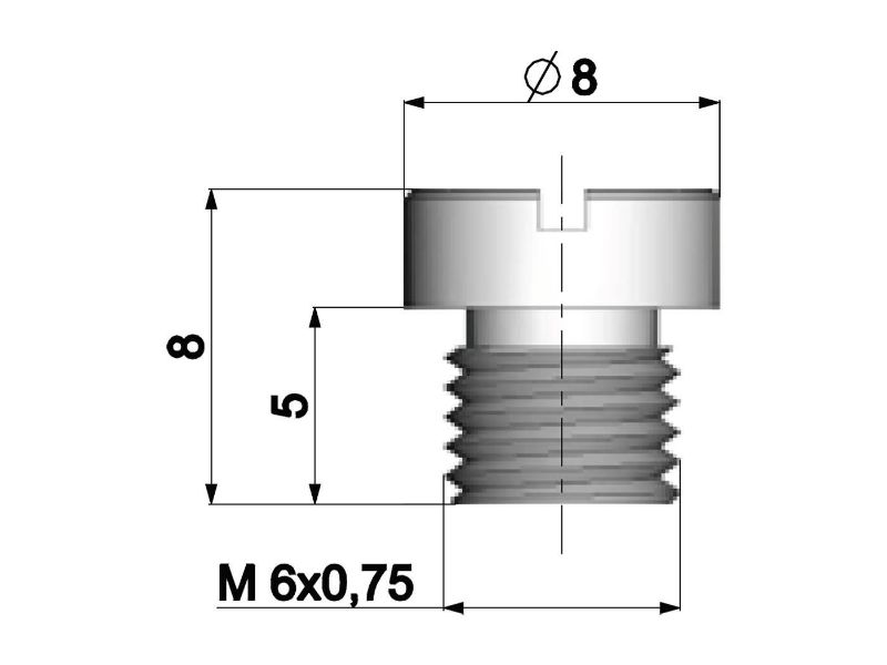 Obrázok z Hlavná tryska Polini 6mm pre Dellorto karburátor - 62