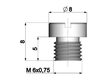 Obrázok z Hlavná tryska Polini 6mm pre Dellorto karburátor - 166