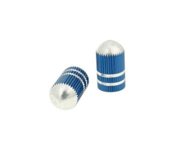 Obrázok z čiapočky ventilov Bullet elox aluminum - modrá farba - univerzal 