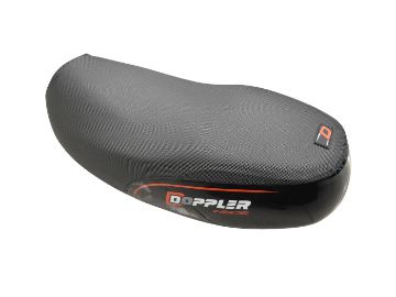 Obrázok z poťah sedadla Doppler čierna farba / červená farba MBK Booster, Yamaha BWs 2004-