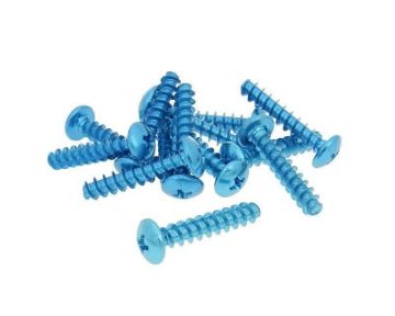 Obrázok z skrutky kapotáže aluminum modrá farba - sada 12 ks - M6x30