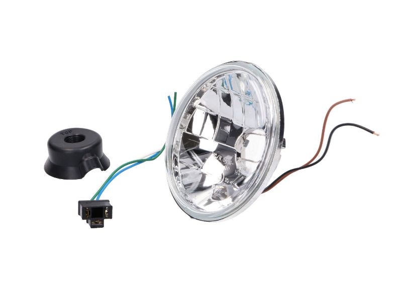 Obrázok z svetlomet kruh transparent 12V H4 / HS1 halogen s parkovačkou pre Simson S50, S51, S70