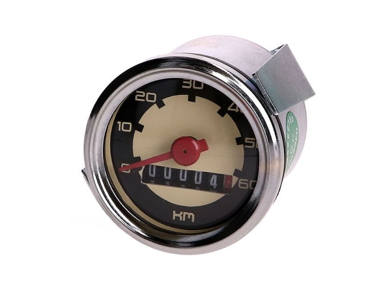 Obrázok z tachometer univerzal 60km/h biela farba pre Puch, Herkules, Simson