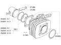 Obrázok z valec sada Polini liatina sport 70cc 47mm pre Fantic Motor Issimo 50, Minarelli V1