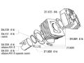 Obrázok z valec sada Polini aluminum sport 65cc 46mm pre Peugeot 103, 104, 105, GL 10, SPX 50