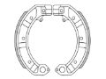 Obrázok z brzdové obloženie sada Polini 150x24mm pre bubnovú brzdu pre Vespa PK 50/80/125, PX, LML Star 125/150/200