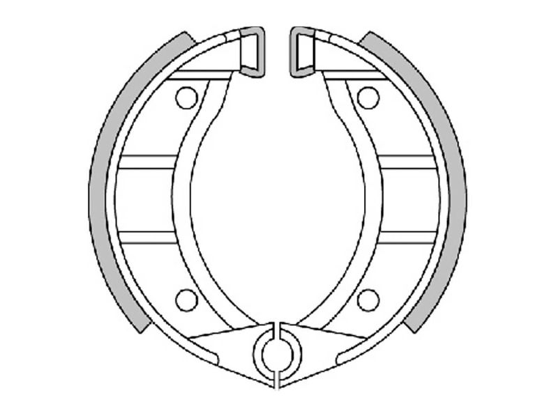 Obrázok z brzdové obloženie sada Polini 90x18mm s pružinami pre bubnovú brzdu pre Piaggio / Vespa Ciao, Bravo, GRILLO, SI, Vespino