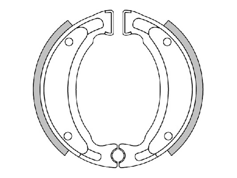 Obrázok z brzdové obloženie sada Polini 110x25mm s pružinami pre bubnovú brzdu pre Adly, CPI, Generic, MBK, Malaguti, Yamaha