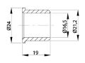 Obrázok z Puzdro na osky Buzzetti 16.5x21.2x19mm pre Puch mopedy s pedálmi