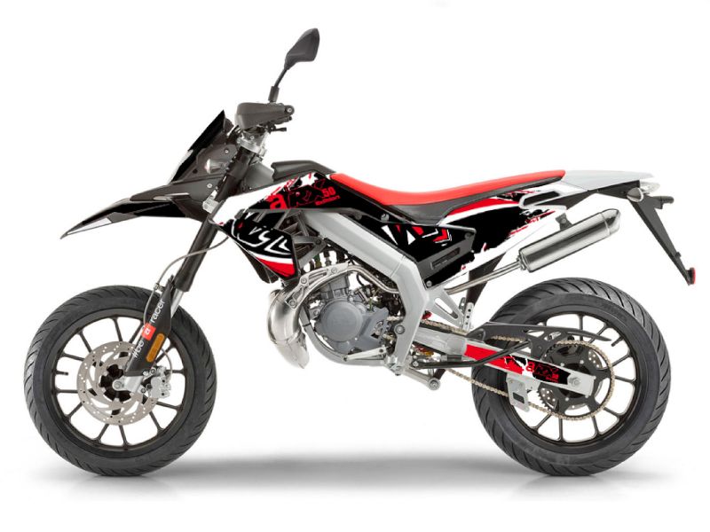 Obrázok z Nálepka/polep sada čierna f.-biela farb.-red matná pre Aprilia RX50 2018- Euro4