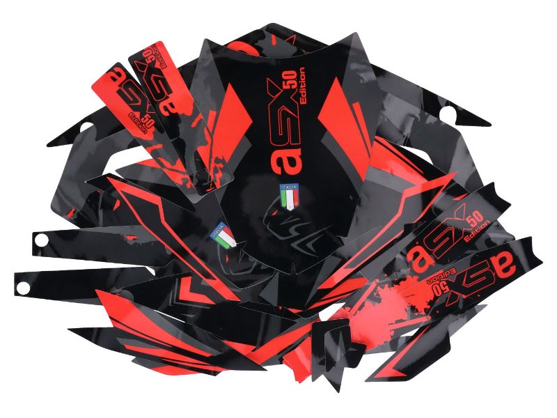 Obrázok z Nálepka/polep sada čierna f.-red-grey leskl. pre Aprilia SX50 2018- Euro4