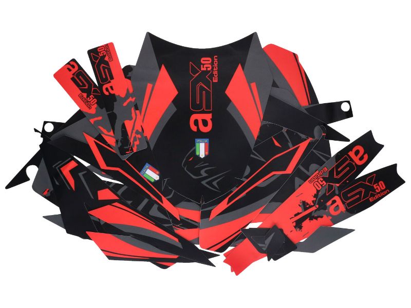 Obrázok z Nálepka/polep sada čierna f.-red-grey matná pre Aprilia SX50 2018- Euro4