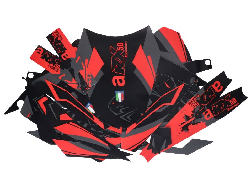Obrázok z Nálepka/polep sada čierna f.-red-grey matná pre Aprilia RX50 2018- Euro4