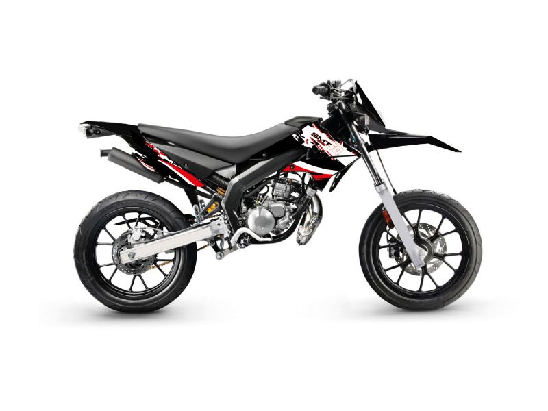Obrázok z samolepky sada  čierno-bielo-červený lesklý pre Gilera SMT 11-17