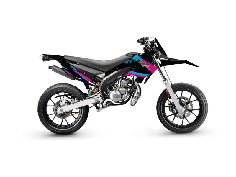 Obrázok z samolepky sada  čierno-ružovo-modrá matná pre Gilera SMT 11-17