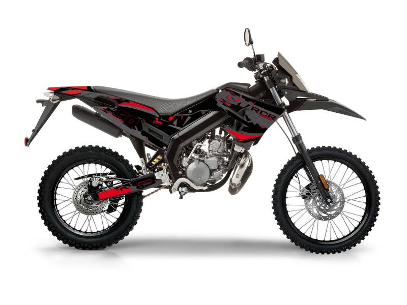 Obrázok z samolepky sada  čierno-červeno-šedá lesklá pre Gilera RCR 50 2018-