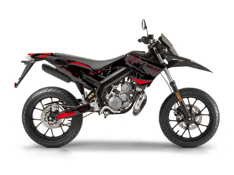 Obrázok z samolepky sada  čierno-červeno-sivá matná pre Gilera SMT 50 2018-