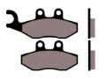 Obrázok z brzdové platničky Naraku sintered pre Aprilia, Derbi, Gilera, Piaggio, Vespa